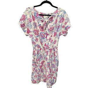 Isabel Marant Étoile Floral Boho Mini Dress Cotton Silk size FR 38 / US 6